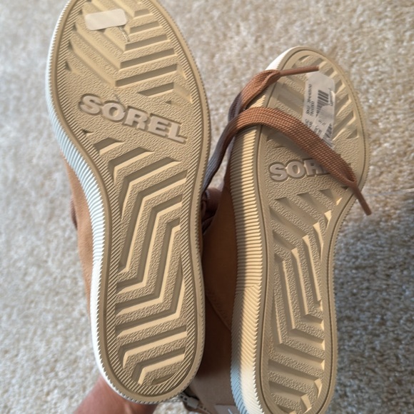 Sorel Out and About Cozy tawny sea salt waterproof boot shoe pull on 7.5 9.5 - Picture 11 of 11